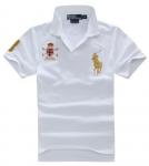 polo ralph lauren tee shirt couronne big pony hommes femmes blance or pony
